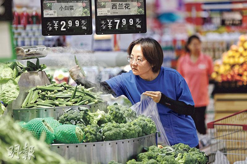 內地6月CPI增幅回落至零。中新社