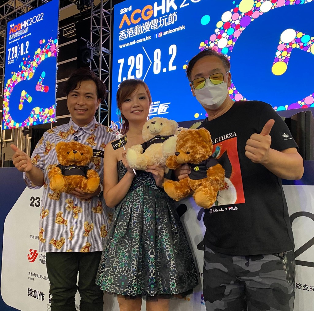 (左起)陳雋良、葉倬寧及朱明銳一同現身活動。