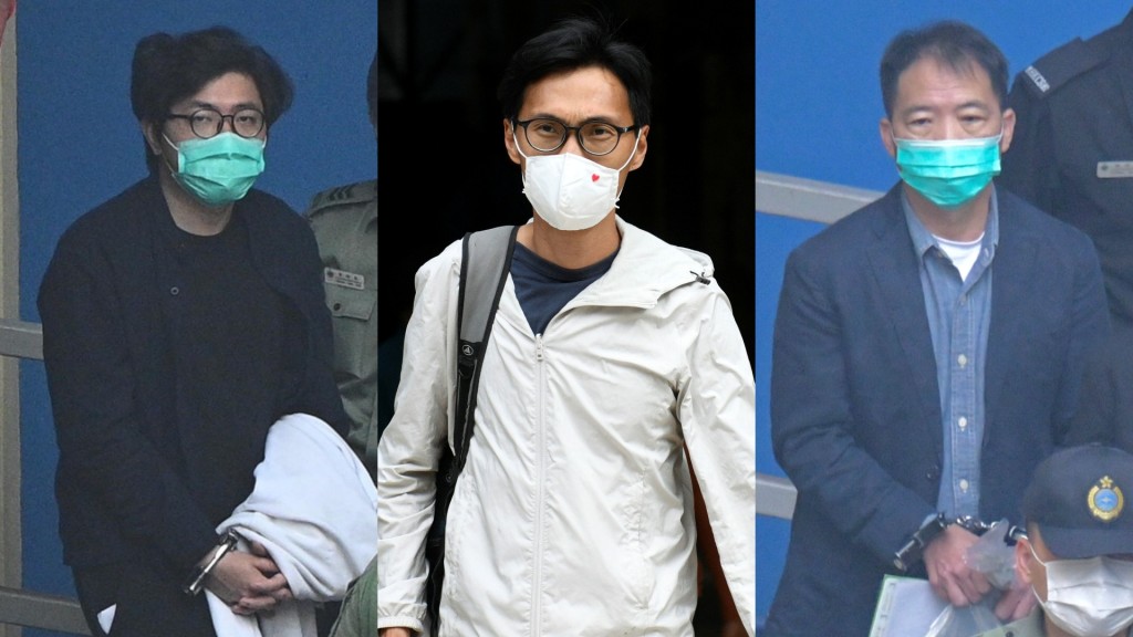 由左至右:張可森、朱凱廸及胡志偉