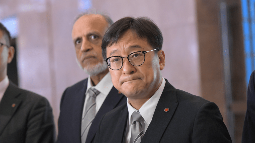 陳澤銘表示港區國安法具爭議性會密切關注法庭判決。梁譽東攝