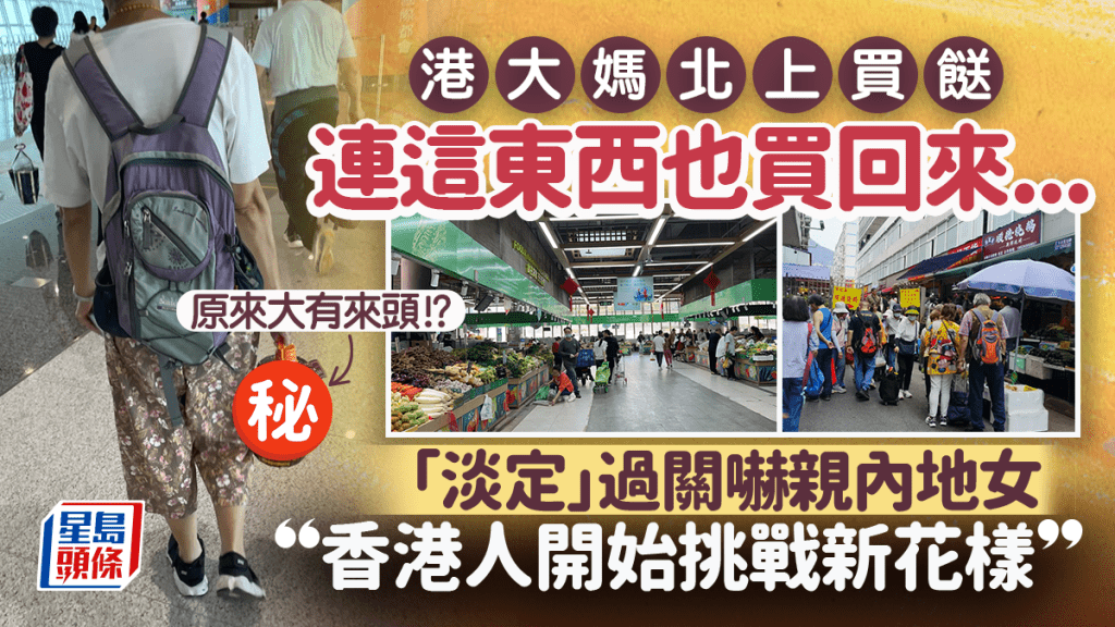 北上買餸新花樣？港大媽手拎1物「淡定」過關震驚內地女 網民揭原來大有來頭