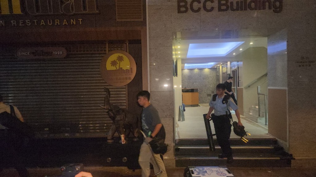 警方到场调查。黎志伟摄 警方到场调查。黎志伟摄