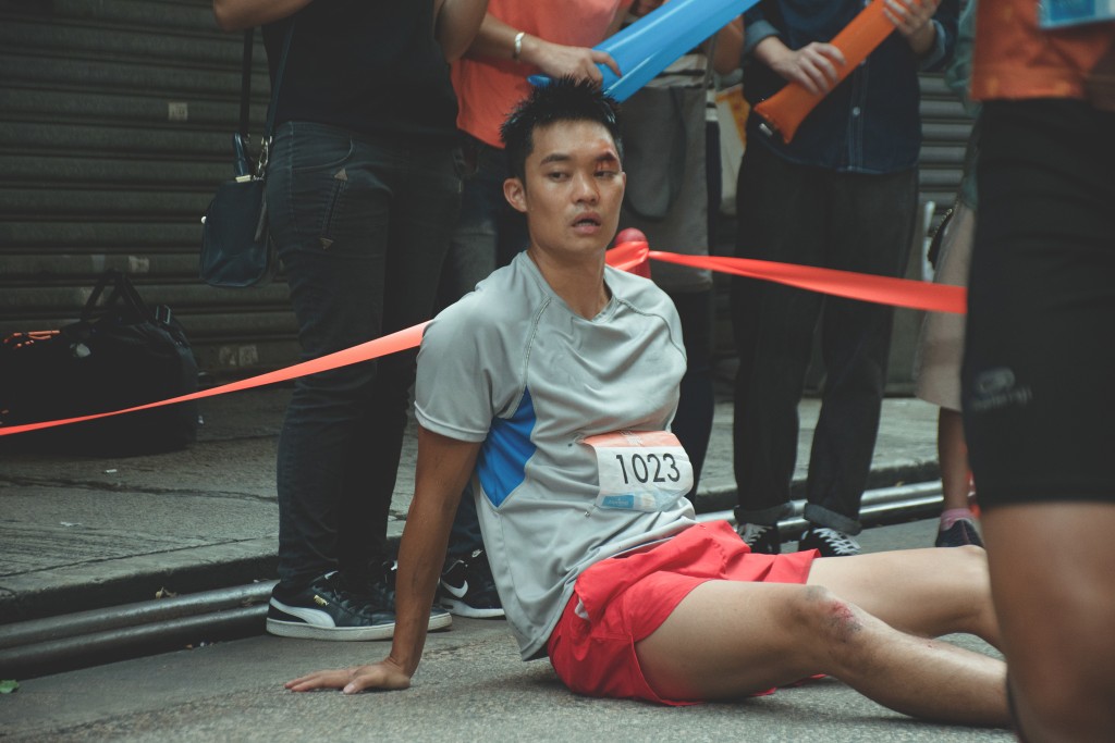 運動員出身的子彤,拍跑馬拉松戲差點搞到虛脫。