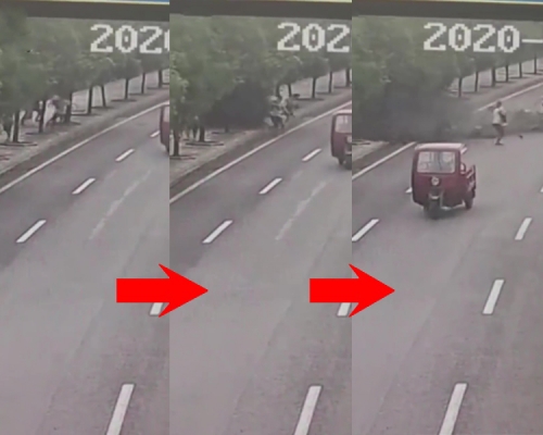 山泥傾瀉突來襲,路人狂奔躲避,兩女走避不及遭活埋身亡。(網圖)