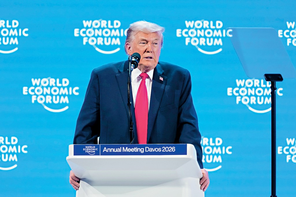 特朗普昨日在瑞士达沃斯世界经济论坛年会上发表演说。