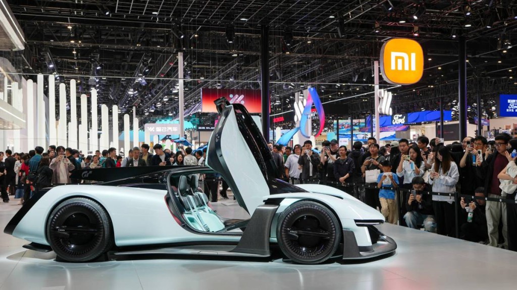 小米首款超跑概念車小米Vision GT首次亮相。新華社
