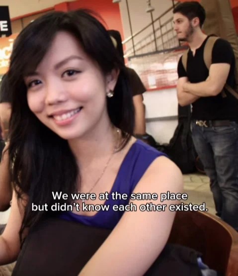大马网红Jenn Chia在12年前旧照惊见未认识的丈夫乱入镜头。Instagram