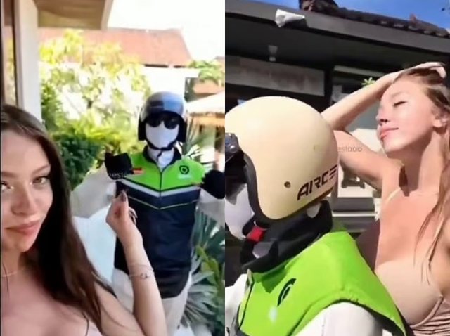 梅莉莎拍攝和電單車手「激戰」的色情片。Instagram／slobyme