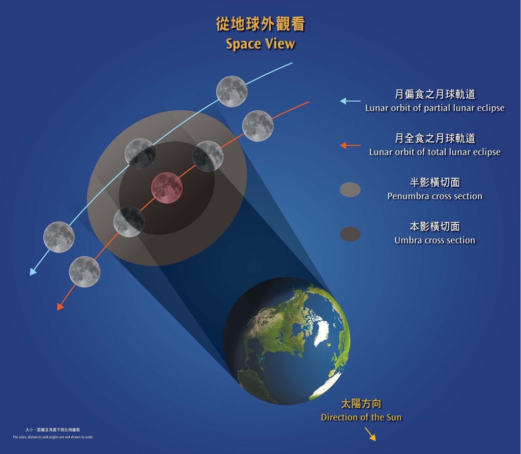 11月19日的月偏食食分超過0.97，幾乎發生月全食，在香港只看到後半部。香港太空館圖片
