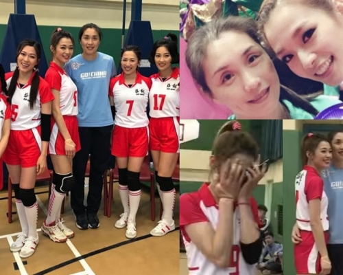 孫玥現身場館為眾球員打氣，呂慧儀見到偶像勁開心。