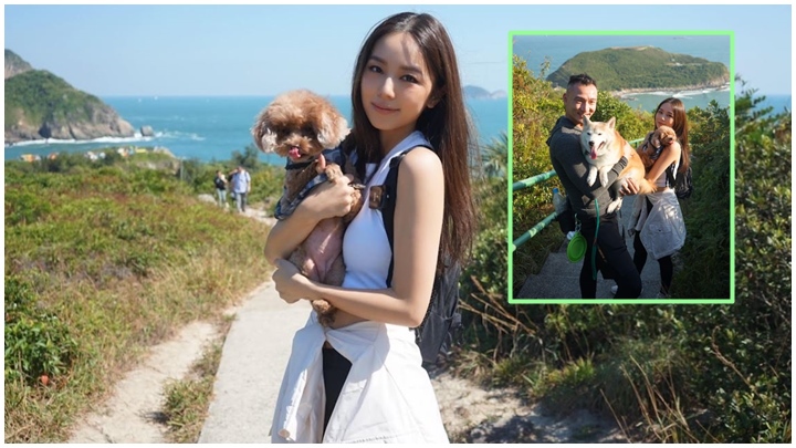 Heidi請馴犬師Eric一同行山,順道叫他「調教」紅豆妹。