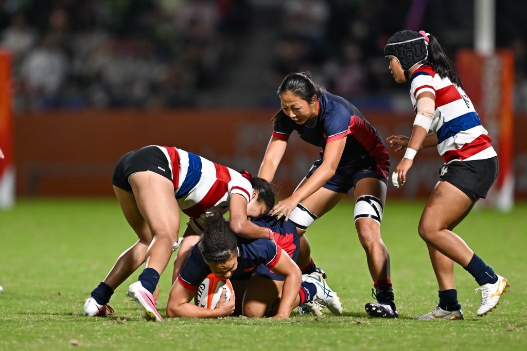 香港女子七欖隊再演7:5勝泰國。 香港女子七欖隊再演7:5勝泰國。