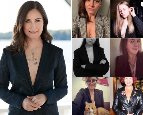 芬蘭總理性感封面照惹議，網民拍照鋪上網力撐。（網圖）