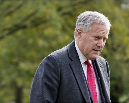 白宫幕僚长梅多斯（Mark Meadows）确诊感染新冠肺炎病毒。AP图片
