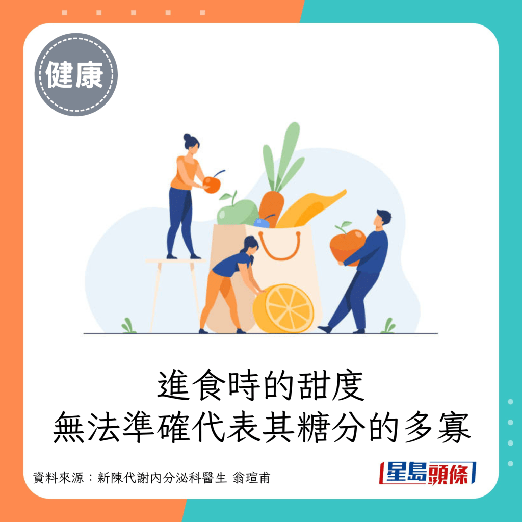 进食时所感受到的甜度，无法准确代表其糖分的多寡。