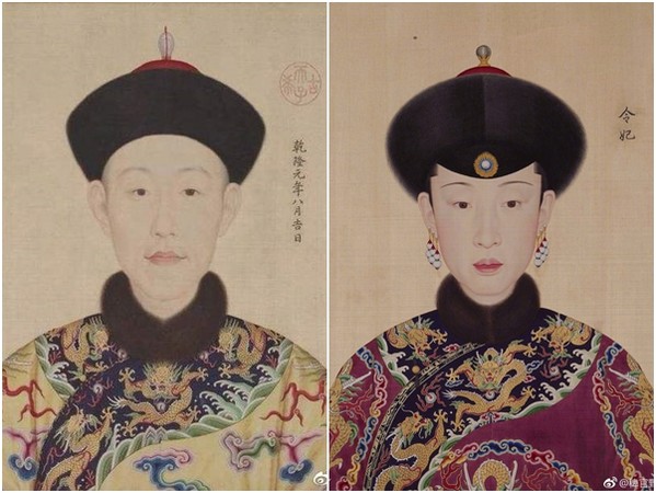 歷史上的乾隆及令妃畫象