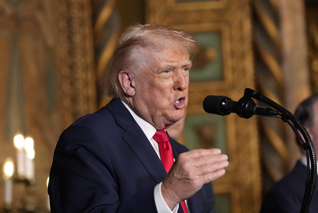 特朗普舉行記者會。美聯社 特朗普舉行記者會。美聯社