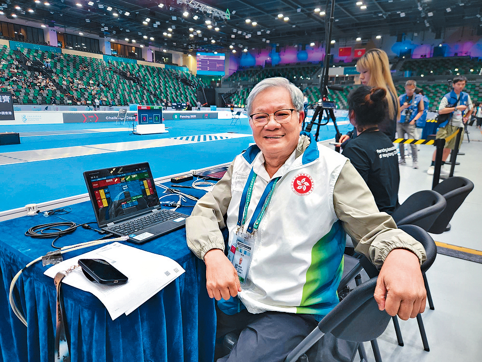 陳宏遠年輕時曾習劍擊，早前他報名成為全運會義工，獲挑選協助劍擊賽事。 