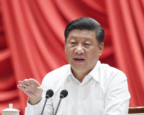 習近平表示發揚鬥爭精神，增強鬥爭本領。新華社