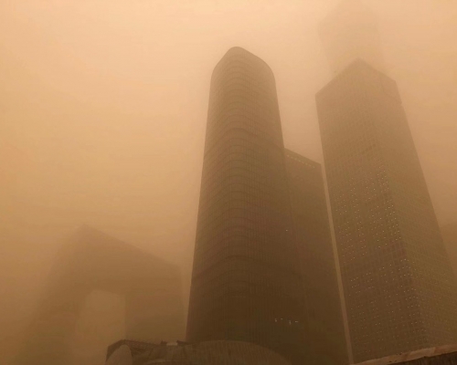 北京預料迎來沙塵暴天氣侵襲。網上圖片