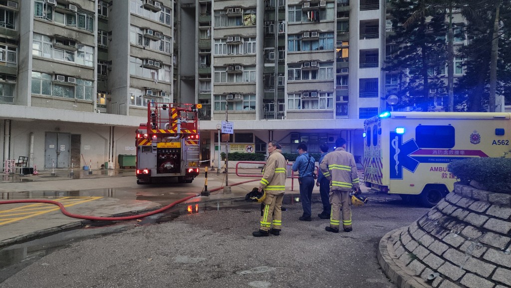 消防到场开喉灌救，迅速将火救熄。