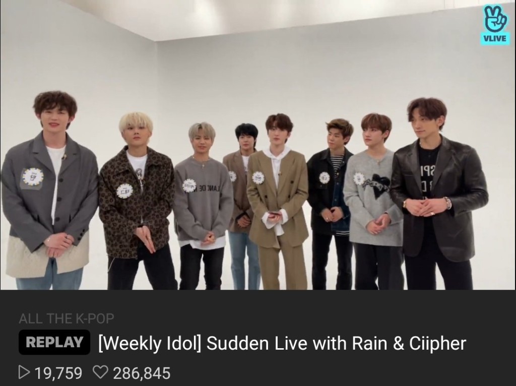 Rain同Ciipher一齊開Live。