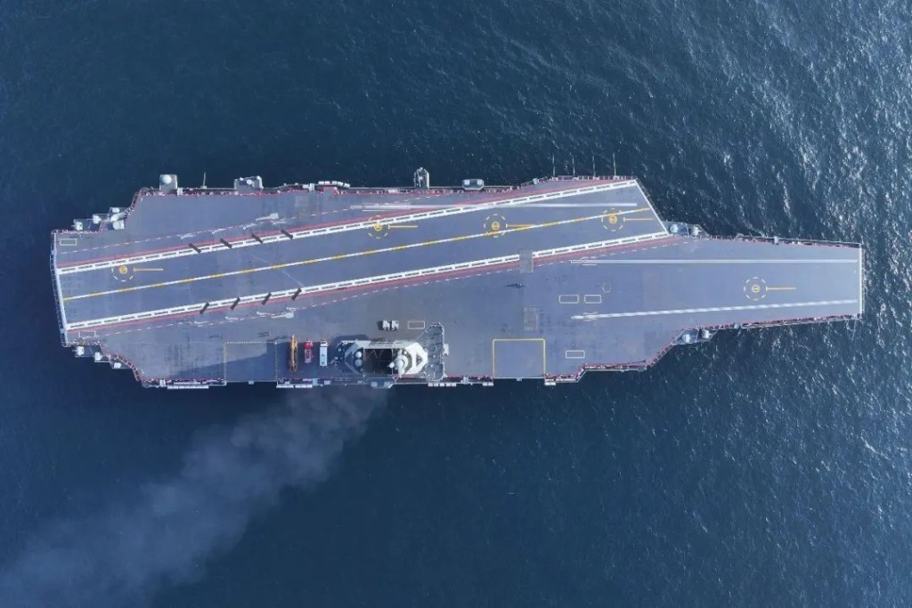 福建艦已完成8次海試。新華社 福建艦已完成8次海試。新華社
