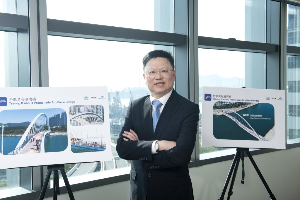 AECOM全球長跨度及特殊橋樑總監岑肇雄（Dr. Robin Sham）表示將軍澳海濱南橋的設計是從以人為本的理念出發。