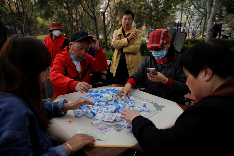 中國居民人均預期壽命由2020年的77.93歲提高到2021年的78.2歲。路透社資料圖片