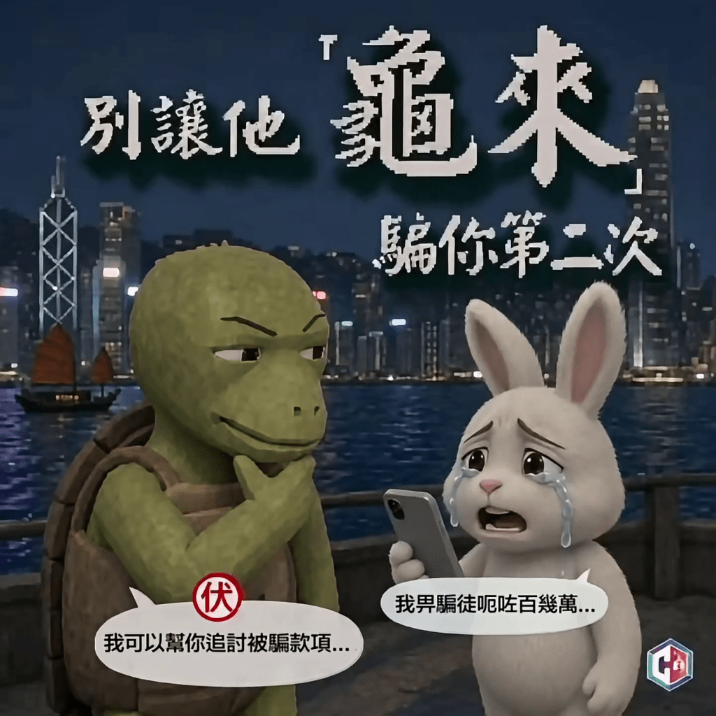 警方在防騙社交專頁「守網者」,提醒市民慎防二次受騙。 警方在防騙社交專頁「守網者」,提醒市民慎防二次受騙。