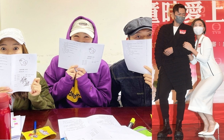高海寧、糖妹與張振朗頻頻為新劇《童時愛上你》圍讀劇本，積極備戰，點知傳高Ling向高層篤背脊搞到套劇暫時要煞停。
