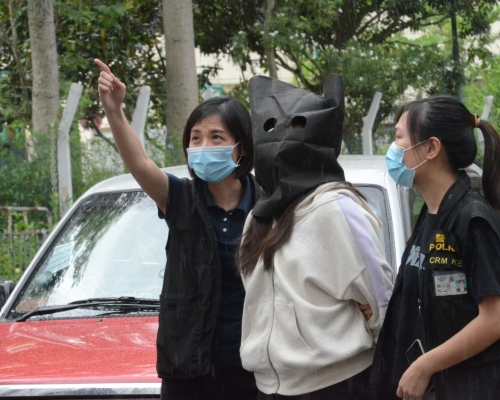 東九龍總區重案組接手調查案件,昨日拘捕涉案的18歲女子,她報稱為大學生。 蔡楚輝攝