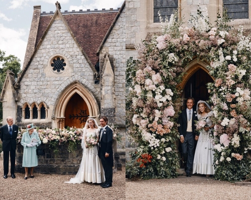 比亞特麗絲與莫齊在溫莎堡低調完成婚禮。AP