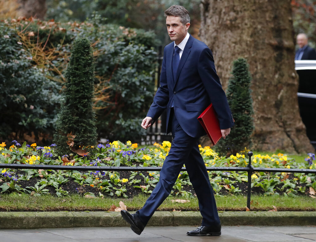 英國國防大臣韋廉信。AP圖片