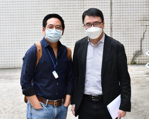 生產力促進局首席創新總監張梓昌(右)及智慧城市聯盟會長楊文銳。
