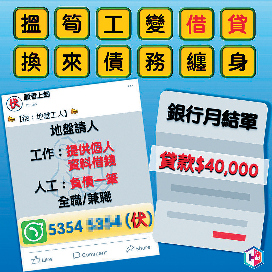 警方提醒市民留意求職被騙取個人資料借貸及騙走貸款的騙局。 