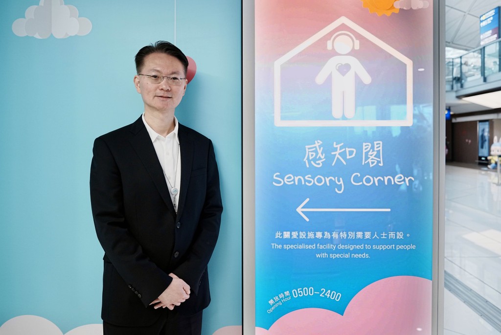 歐陽顯宏稱,未來有計劃在第二航廈設立類似空間。 歐陽顯宏稱,未來有計劃在第二航廈設立類似空間。