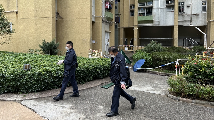 警員在場調查。梁國峰攝