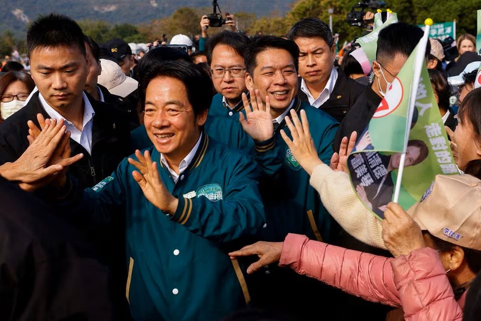 台灣選舉將在本月舉行，各參選人正最後衝刺，四出拜票。路透社