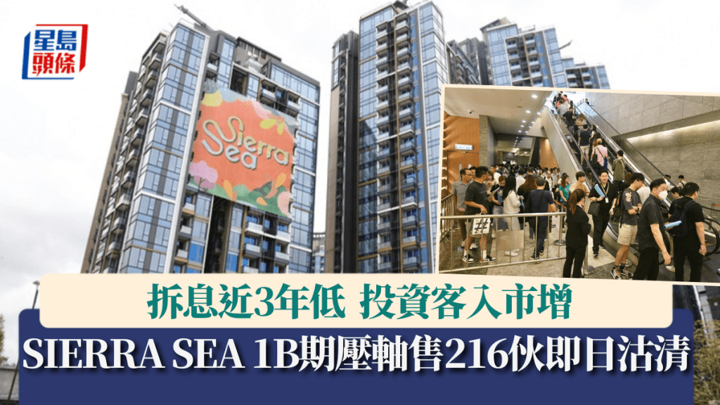 SIERRA SEA 1B期壓軸售216伙即日沽清 拆息近3年低 投資客入市增