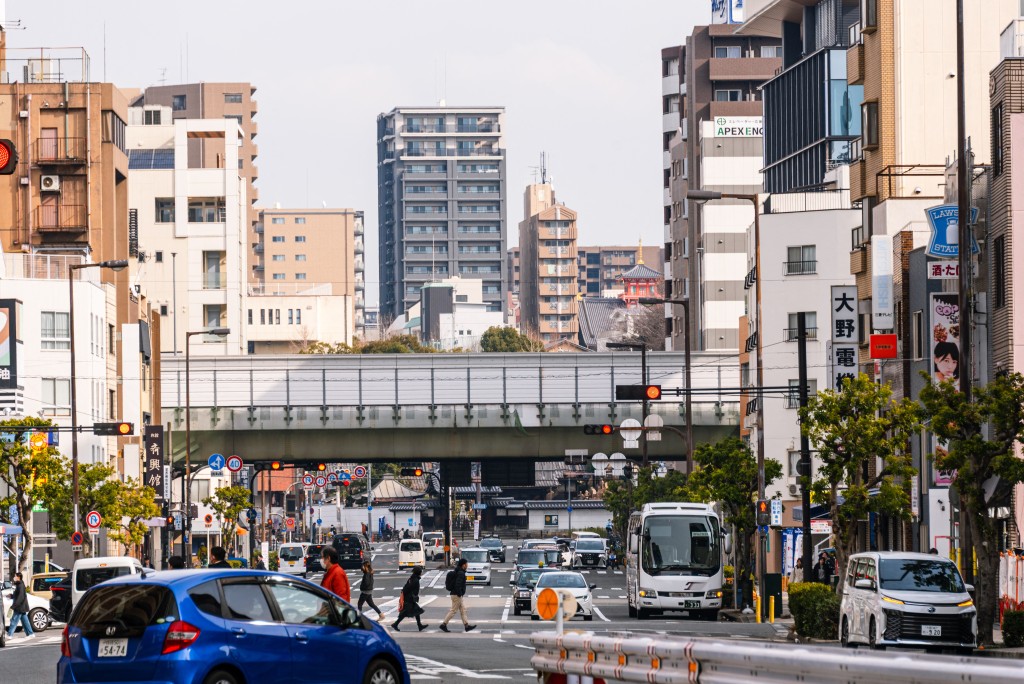 兩人徒步1295公里,抵達東京日本橋。法新社資料圖片 兩人徒步1295公里,抵達東京日本橋。法新社資料圖片