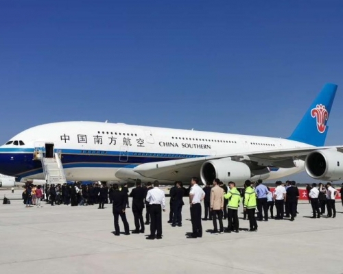 4架民航客機試飛北京大興機場。網上圖片