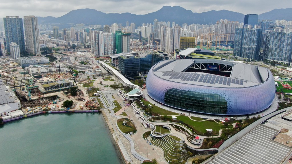 啟德體育園從設計、建築到營運，均融入多項減碳元素。