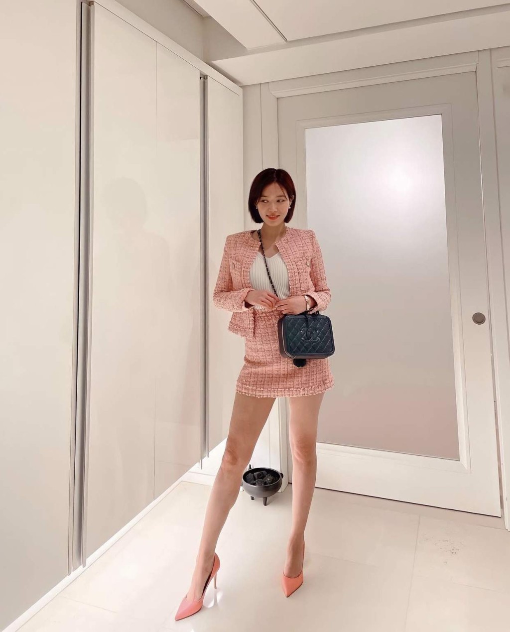 林秀香的長腿,在韓國演藝圈數一數二。