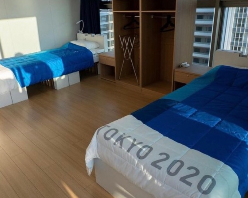 東京奧運紙板床有機會用作病床。網上圖片