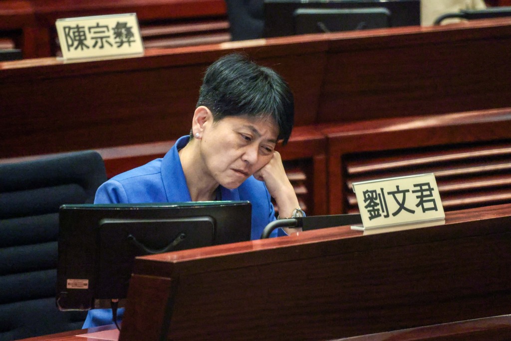 劉文君未曾提口頭質詢，且只提過一次書面質詢。資料圖片
