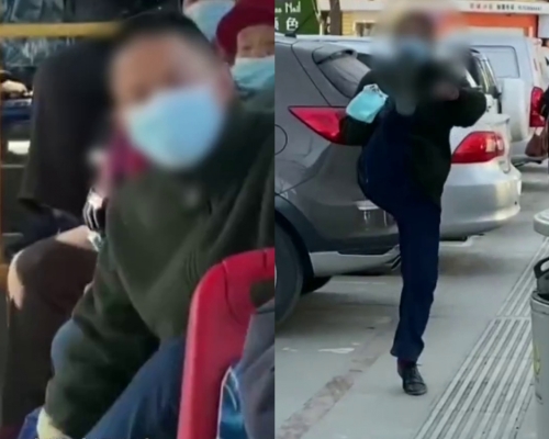 山東女子因使用iPhone，遭陌生大叔謾罵，更被尾隨下車，還作勢要踢她。