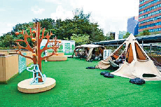 ■悠閒區設有印第安帳篷，讓市民與寵物可以輕鬆享受Pets Camping。