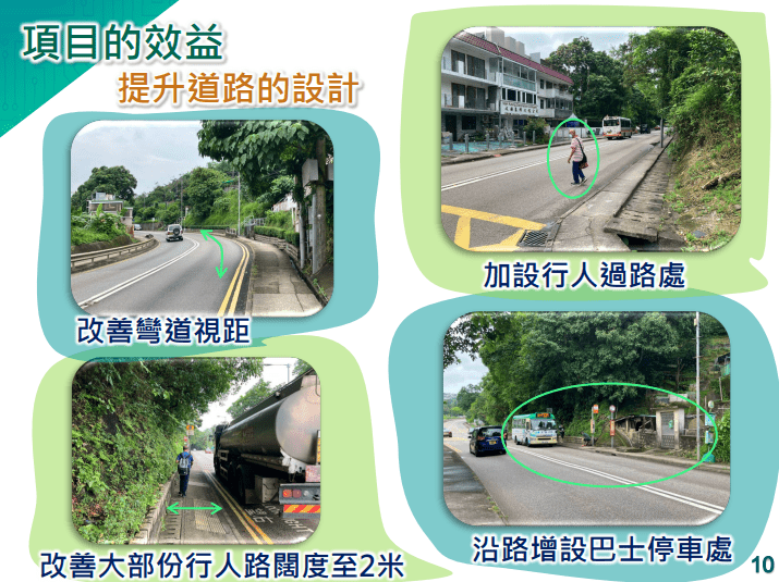 路政署计划改善西贡公路的设计，方便车辆与行人。(路政署图片)