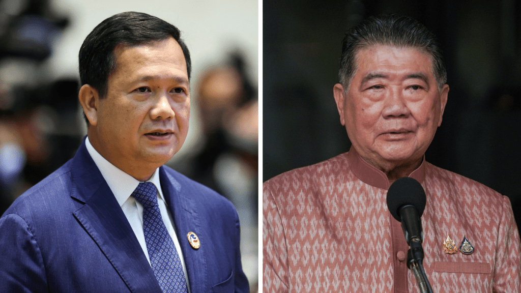 柬埔寨首相洪瑪奈與泰國代理總理普坦將於28日在馬來西亞會談。路透社